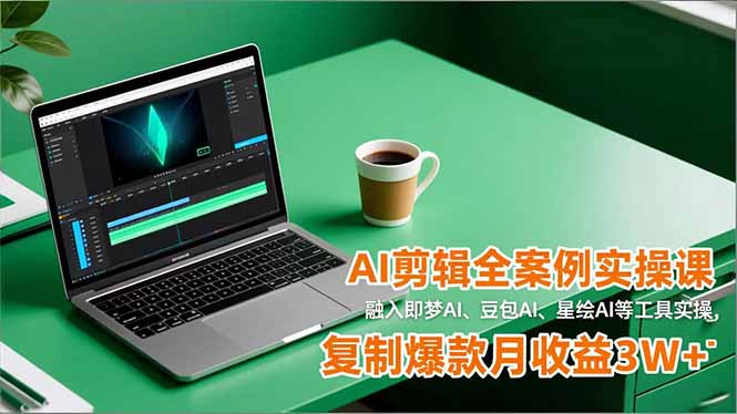AI剪辑全案例实操课，融入即梦AI、豆包AI、星绘AI等工具实操，复制爆款月收益3W+-柚子网创