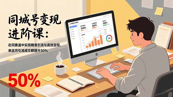 同城号变现进阶课：在同城赛道中实现精准引流与高效变现，单店月引流成交额提升50%-柚子网创