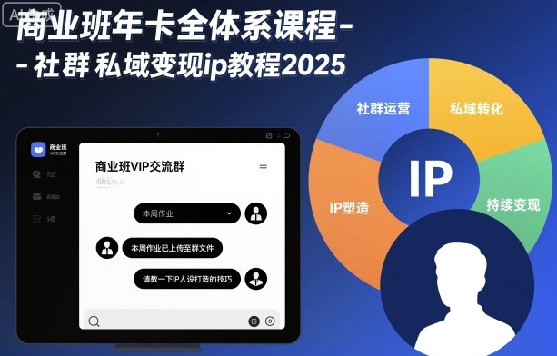 商业班年卡全体系课程-社群私域变现ip教程2025-柚子网创