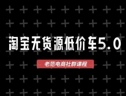 淘宝无货源2025VIP教程，最新的淘宝无货源课程，1688代发，蓝海选品，零成本创业首选-柚子网创
