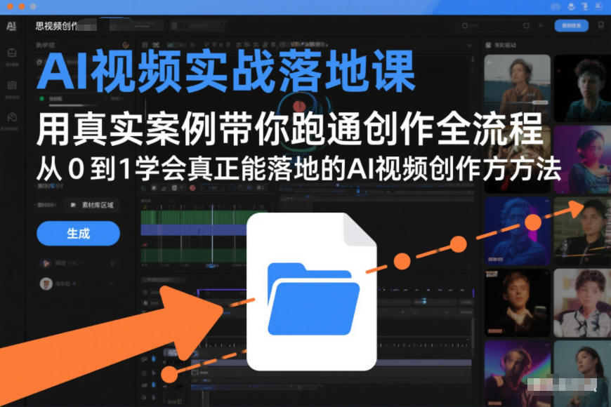 AI视频实战落地课，用真实案例带你跑通创作全流程，从0到1学会真正能落地的AI视频创作方法-柚子网创