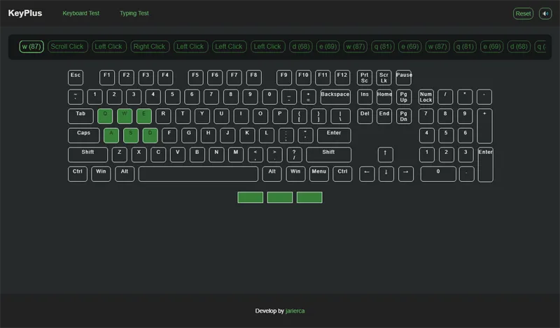 HTML键盘鼠标按键检测测试工具网页源码-柚子网创