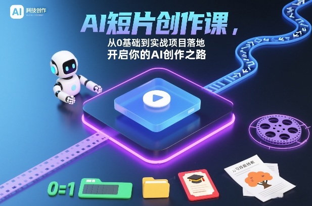 AI短片创作课，从0基础到实战项目落地，开启你的AI创作之路-柚子网创