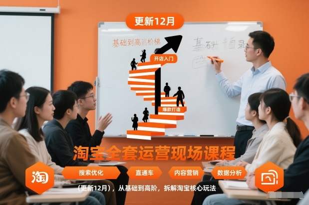 淘宝全套运营现场课程(更新12月)，从基础到高阶，拆解淘宝核心玩法-柚子网创