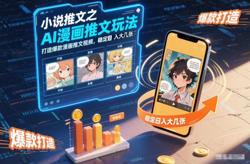 小说推文之AI漫画推文玩法，打造爆款漫画推文视频，稳定日入大几张-柚子网创
