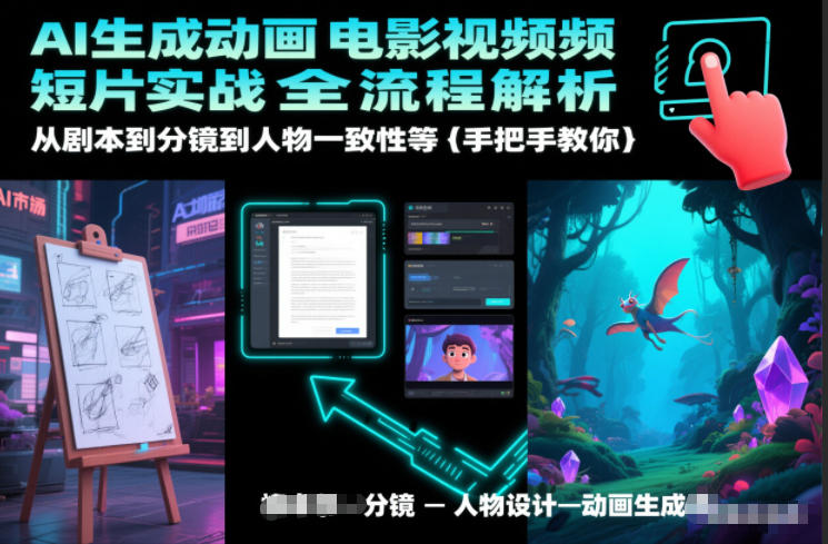 AI生成动画电影视频短片实战全流程解析，从剧本到分镜到人物一致性等手把手教你-柚子网创
