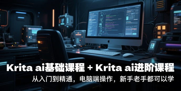 krita ai基础课程+Krita ai进阶课程，从入门到精通，电脑端操作，新手老手都可以学-柚子网创