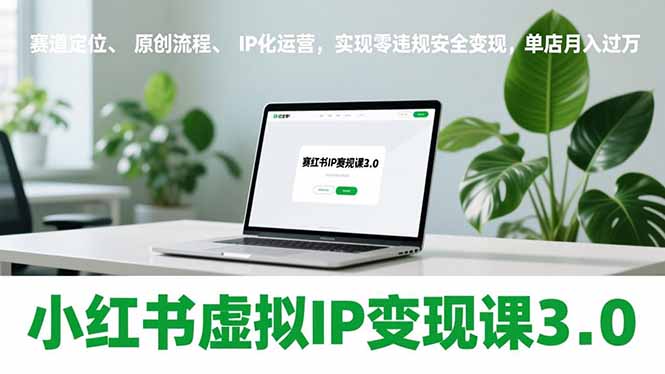 小红书虚拟IP变现课3.0，赛道定位、原创流程、IP化运营，实现零违规安全变现，单店月入过万-柚子网创