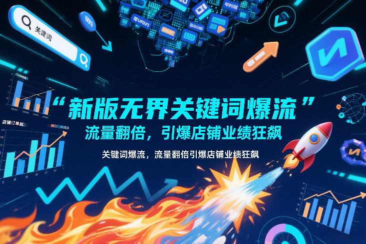 新版无界关键词爆流，流量翻倍，引爆店铺业绩狂飙-柚子网创