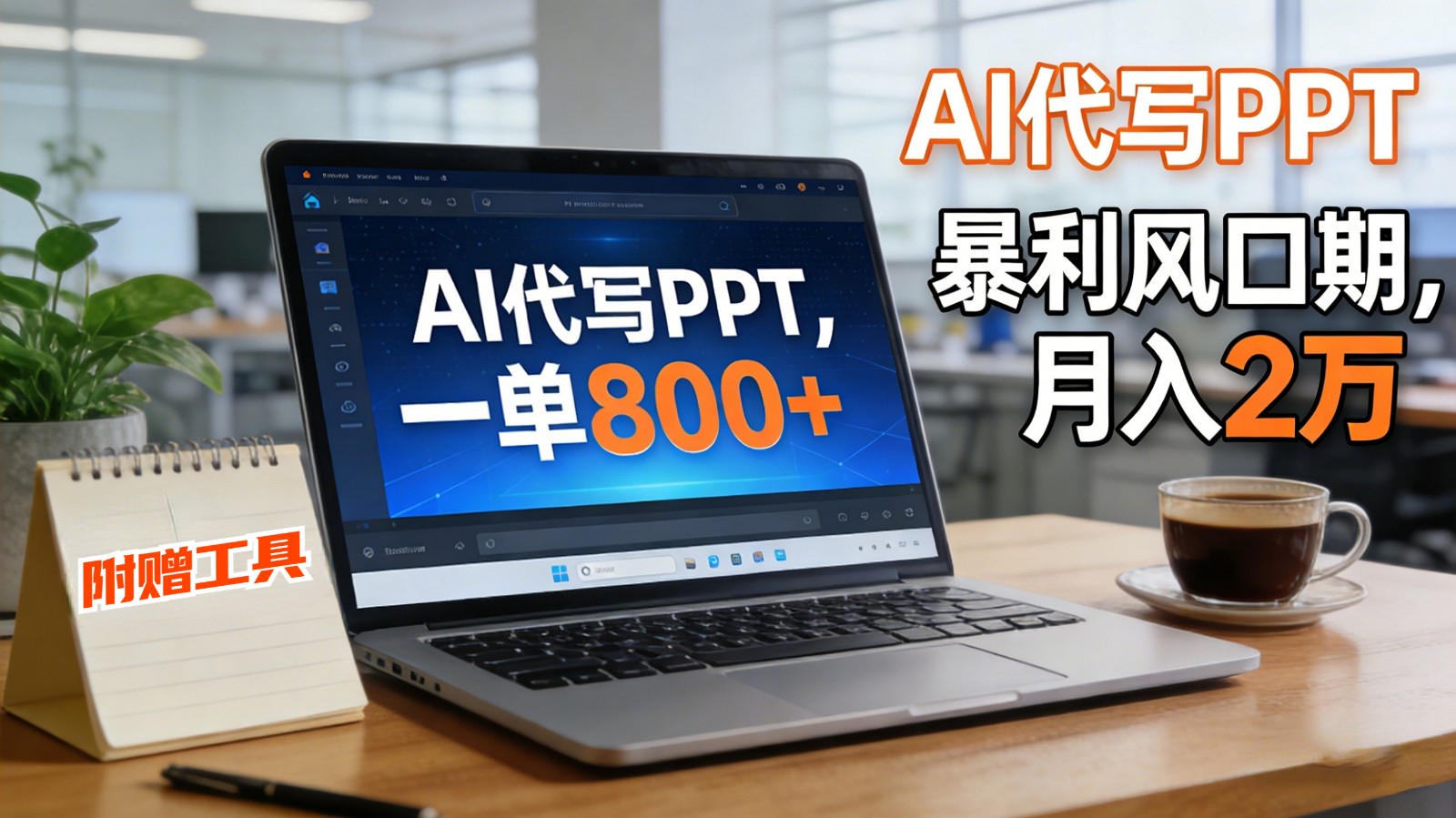 AI 代写做 PPT！一单狂赚 800+，风口期月入 2 万(工具 + 提示词直接送)-柚子网创