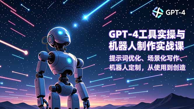 GPT-4工具实操与机器人制作实战课：提示词优化、场景化写作、机器人定制，从使用到创造-柚子网创