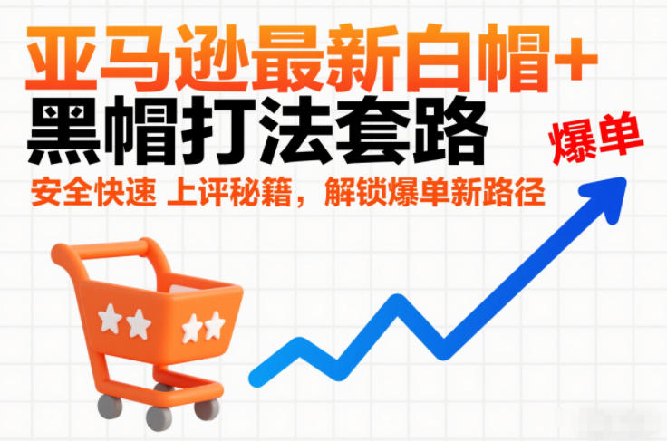 亚马逊最新白帽+黑帽打法套路，安全快速上评秘籍，解锁爆单新路径-柚子网创