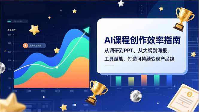 AI课程创作效率指南，从调研到PPT、从大纲到海报，工具赋能，打造可持续变现产品线-柚子网创