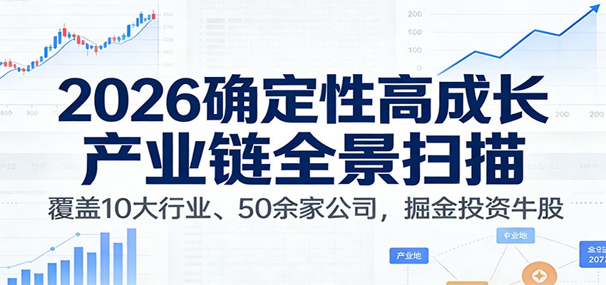 付费文章：2026确定性高成长产业链全景扫描：覆盖10大行业、50余家公司，掘金投资牛股-柚子网创