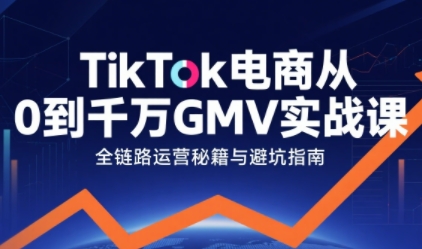 TikTok电商从0到千万GMV实战课，从0到1拆解实战秘籍(更新)-柚子网创