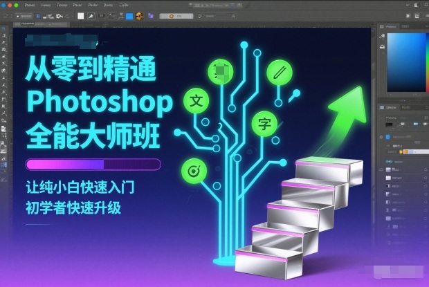 从零到精通Photoshop全能大师班，让纯小白快速入门，初学者快速升级-柚子网创