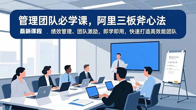 管理团队必学课，阿里三板斧心法、绩效管理、团队激励，即学即用，快速打造高效能团队-柚子网创