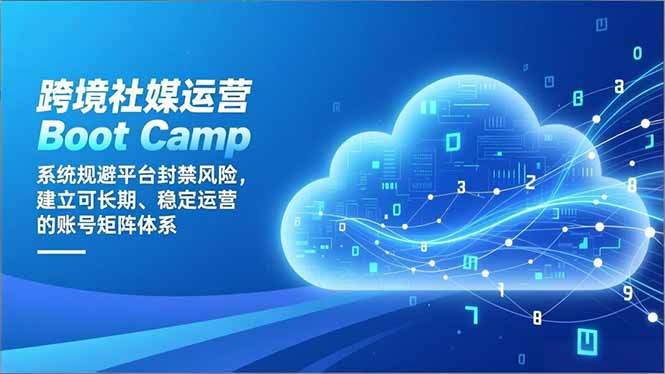 跨境社媒运营Boot Camp：系统规避平台封禁风险，建立可长期、稳定运营的账号矩阵体系-柚子网创