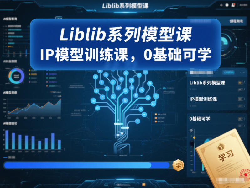 Liblib系列模型课，IP模型训练课，0基础可学-柚子网创