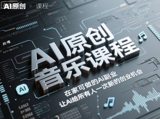 AI原创音乐课程，在家可做的Ai副业，让Ai给所有人一次新的创业机会-柚子网创