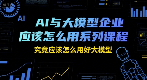 AI与大模型企业应该怎么用系列课程，究竟应该怎么用好大模型-柚子网创